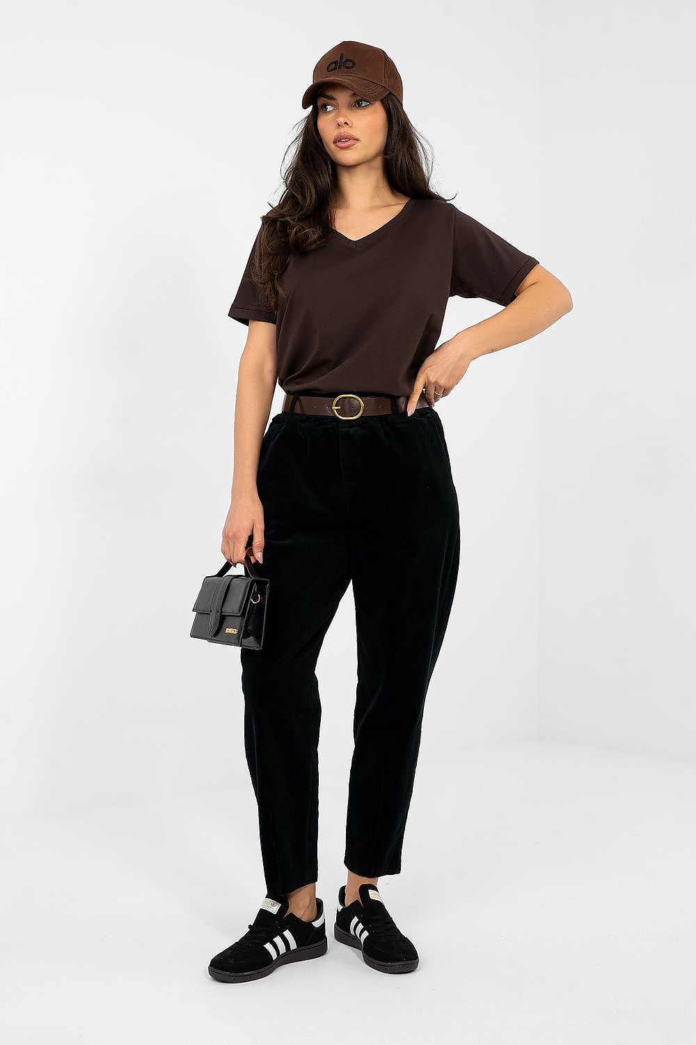  Pantalon en velours côtelé model 224056 Italy Moda 