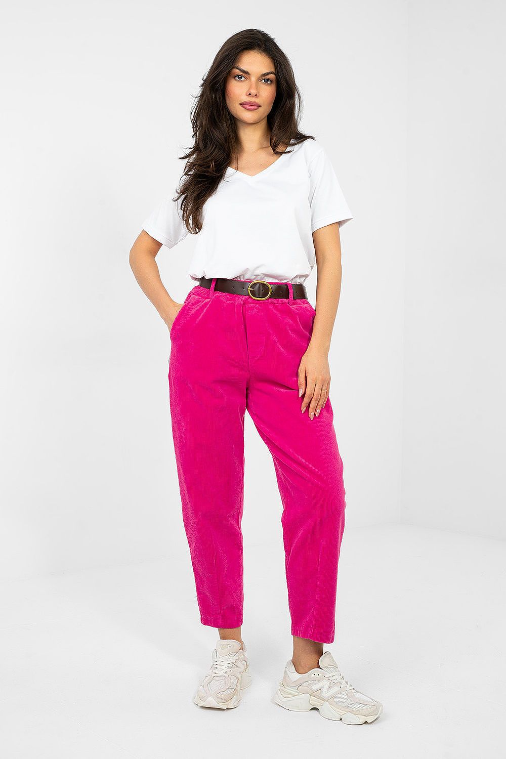  Pantalon en velours côtelé model 224059 Italy Moda 